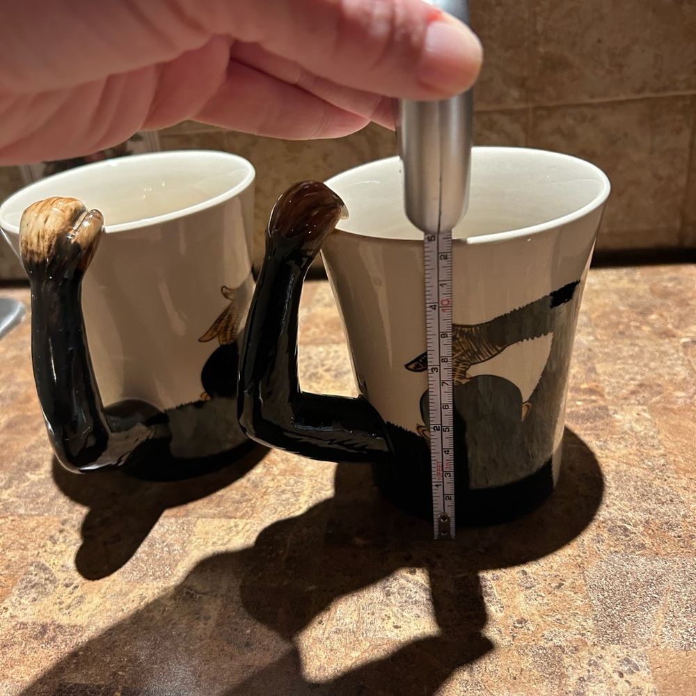 Pier 1 Imports Handpainted 5” Stoneware Mugs - Picture 6 of 6